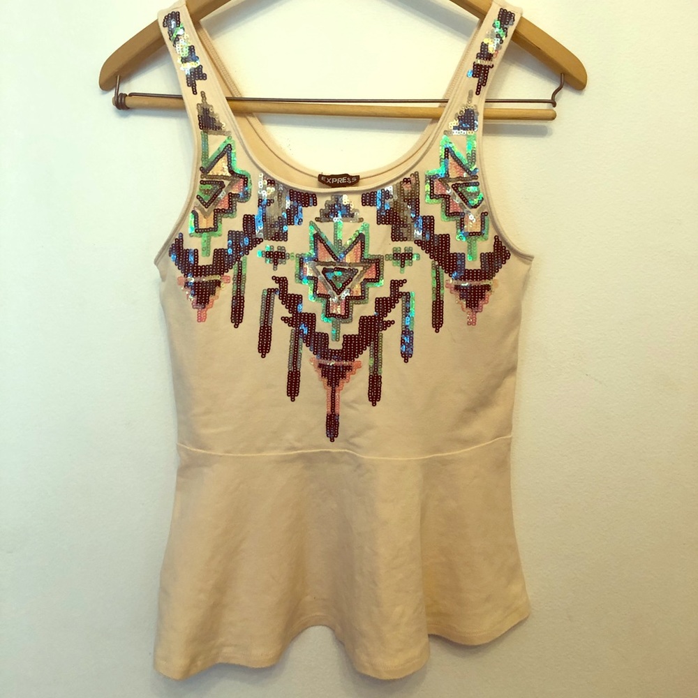 Express Sequence peplum top